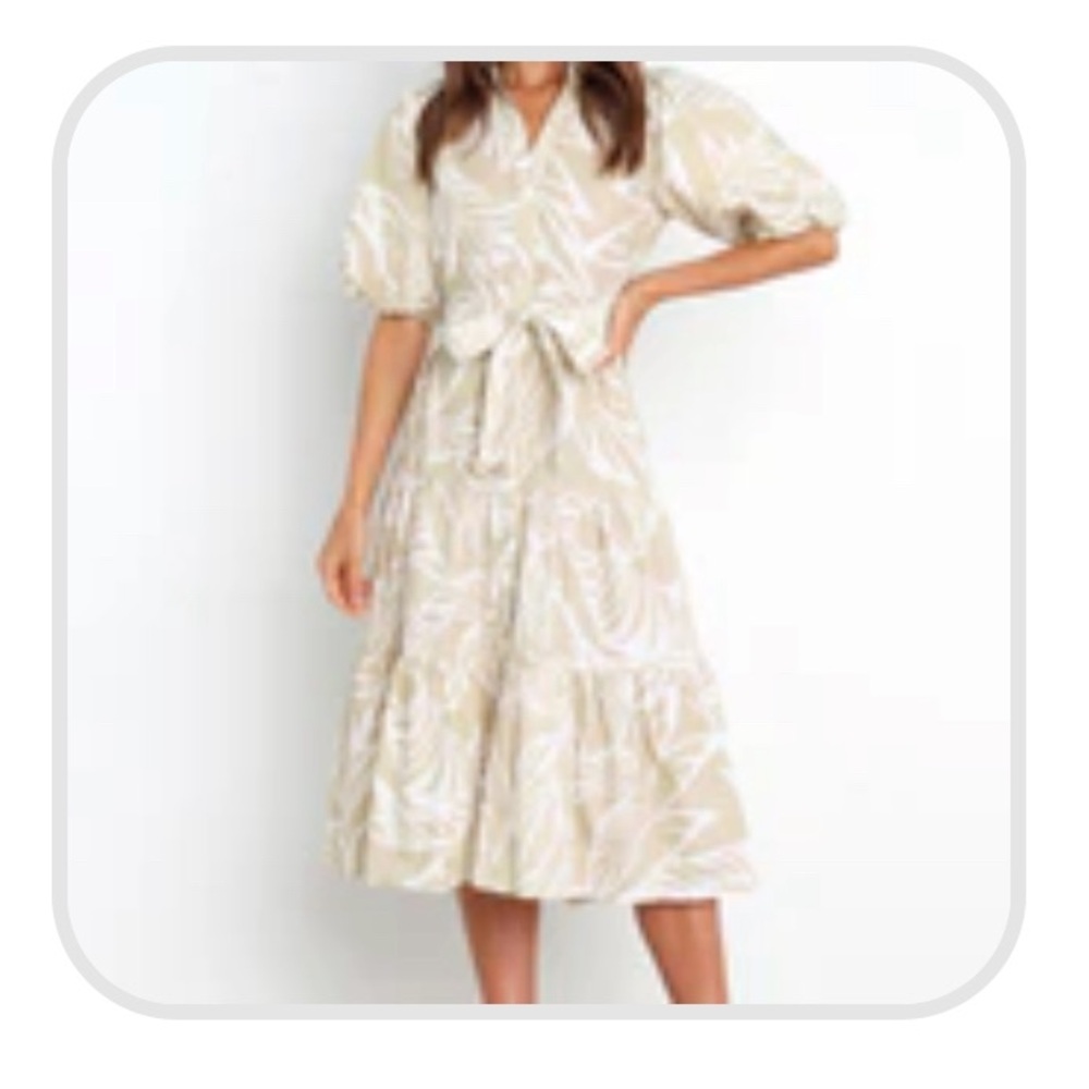 Petal and pup Aubrianna dress in beige- US 0